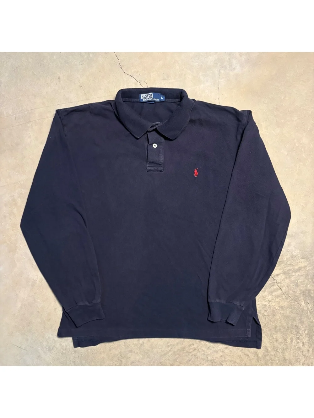 Polo by Ralph Lauren longsleeve cotton polo shirt navy